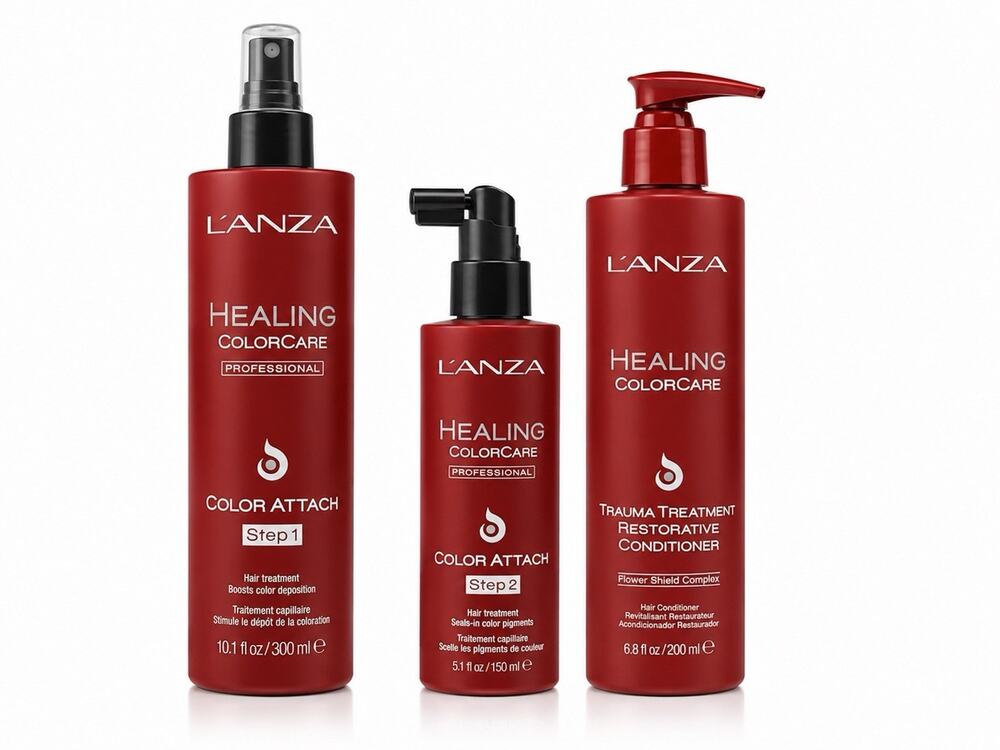 L’ANZA Color Attach Step 1 & 2 + Trauma Treatment Conditioner 3 Pc Set